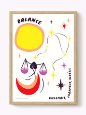 Affiche signe astrologique Balance