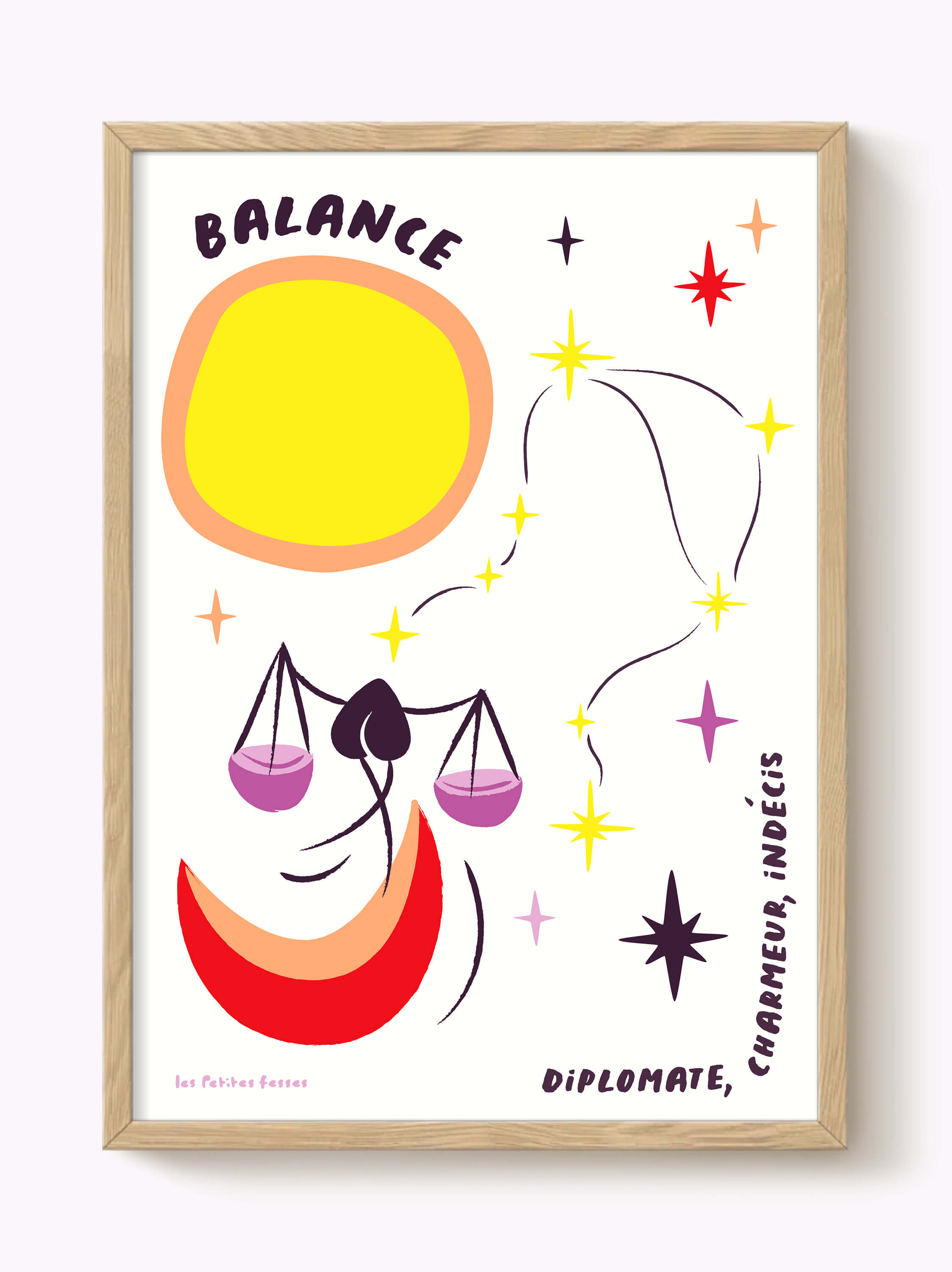 Affiche signe astrologique Balance
