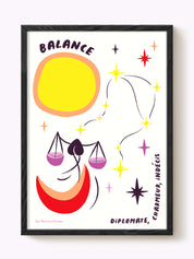 Affiche signe astrologique Balance