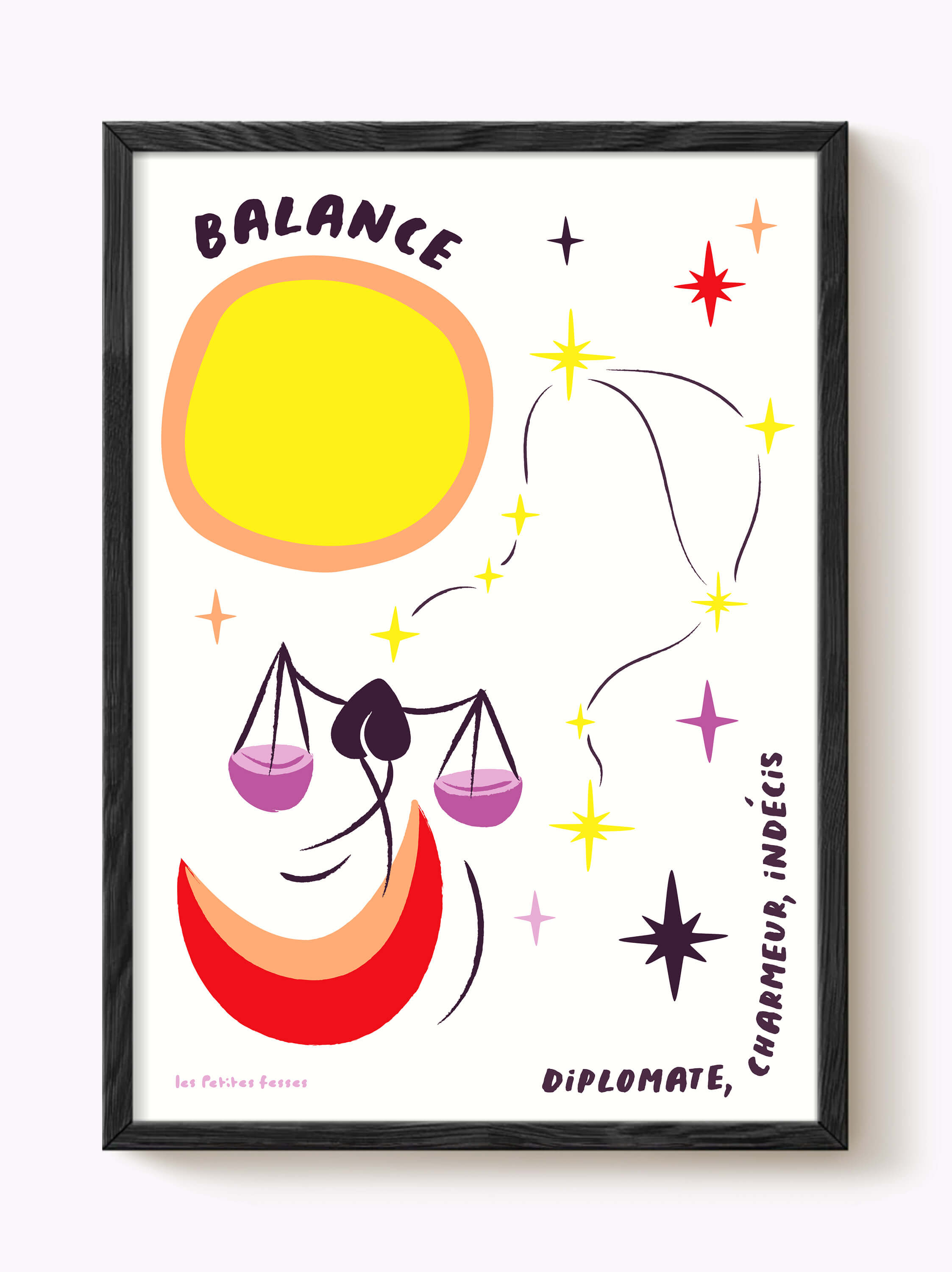 Affiche signe astrologique Balance