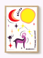 Affiche signe astrologique Bélier