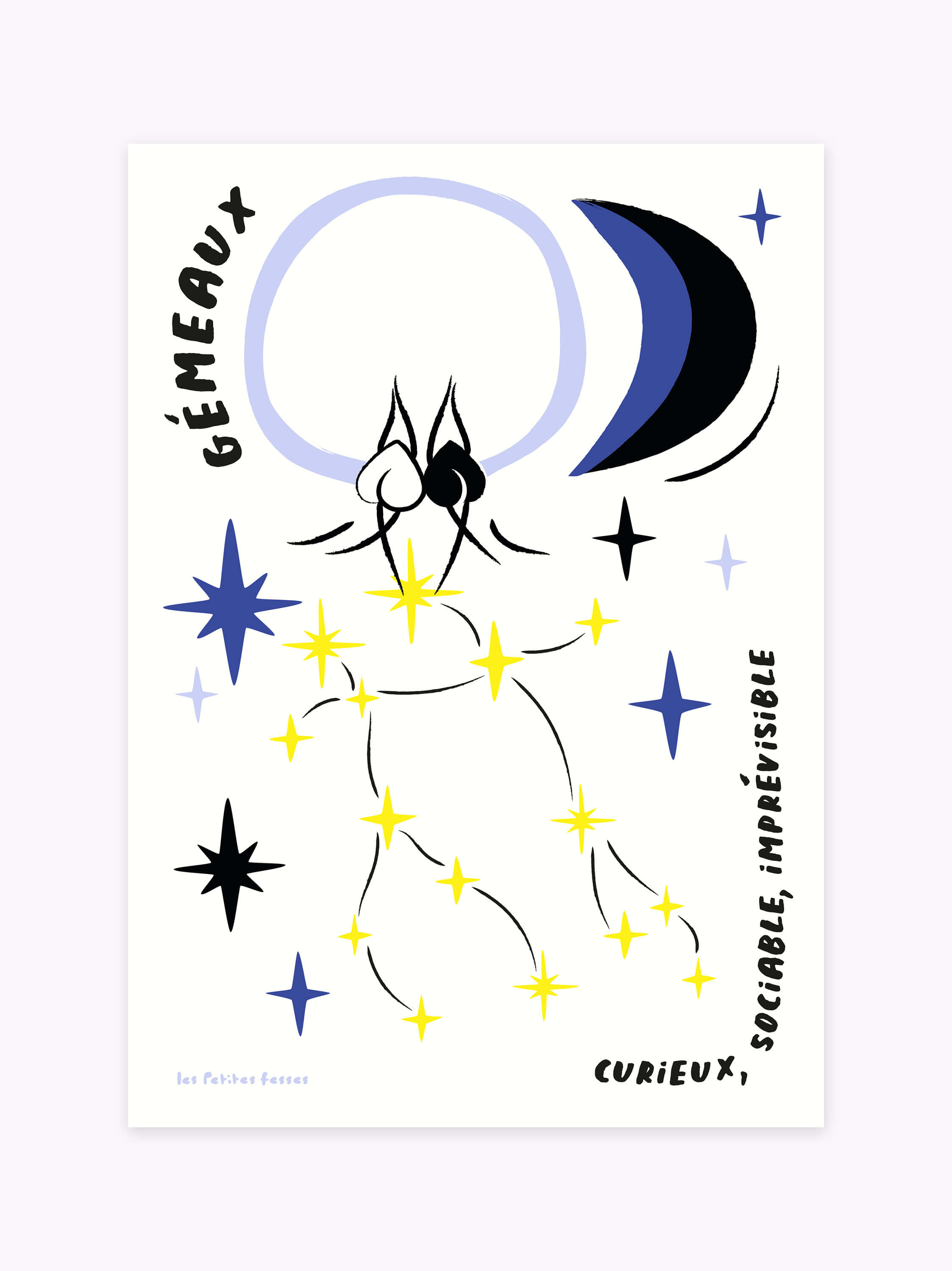 Affiche signe astrologique Gémeaux