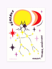 Affiche signe astrologique Gémeaux