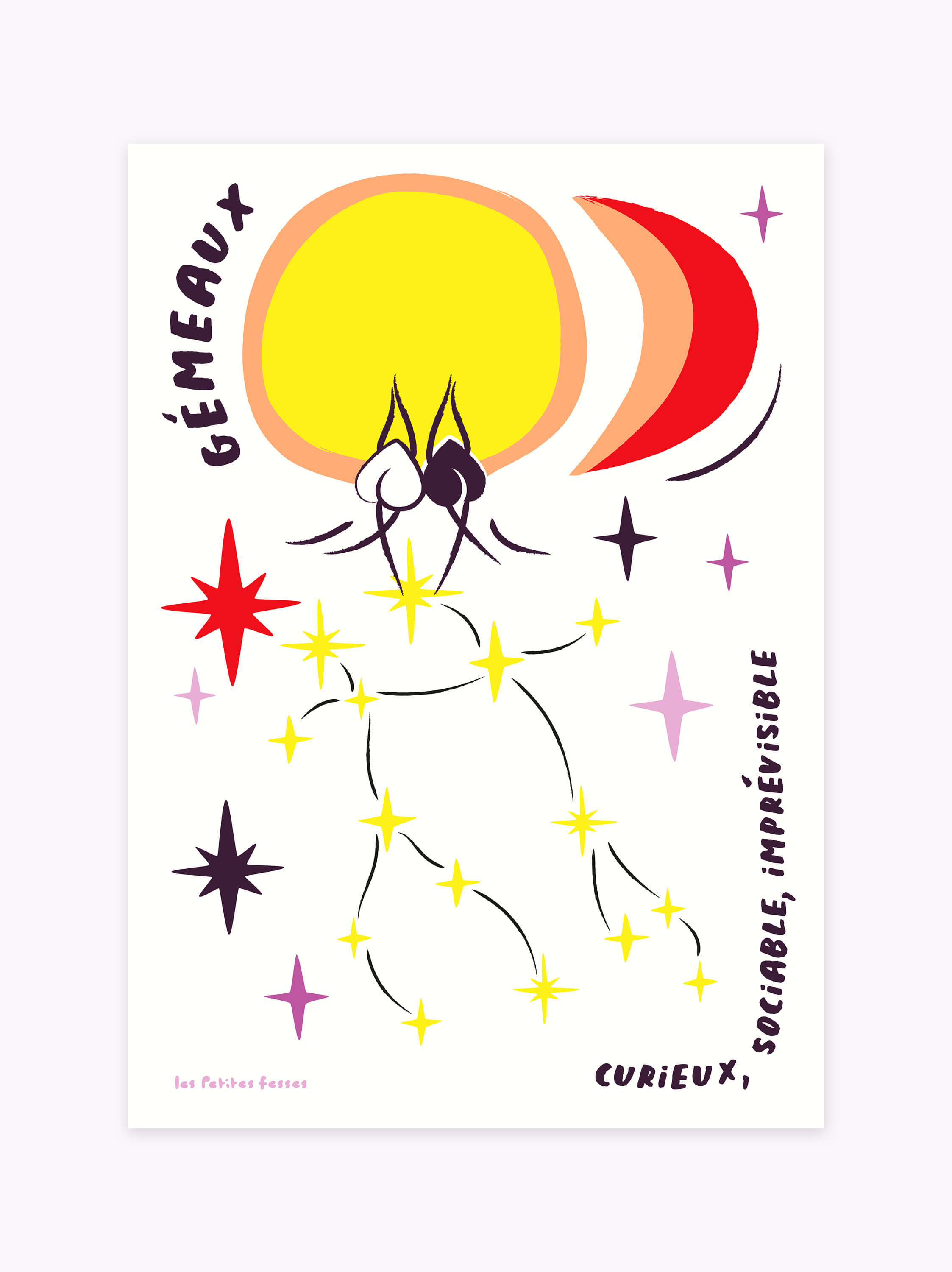 Affiche signe astrologique Gémeaux
