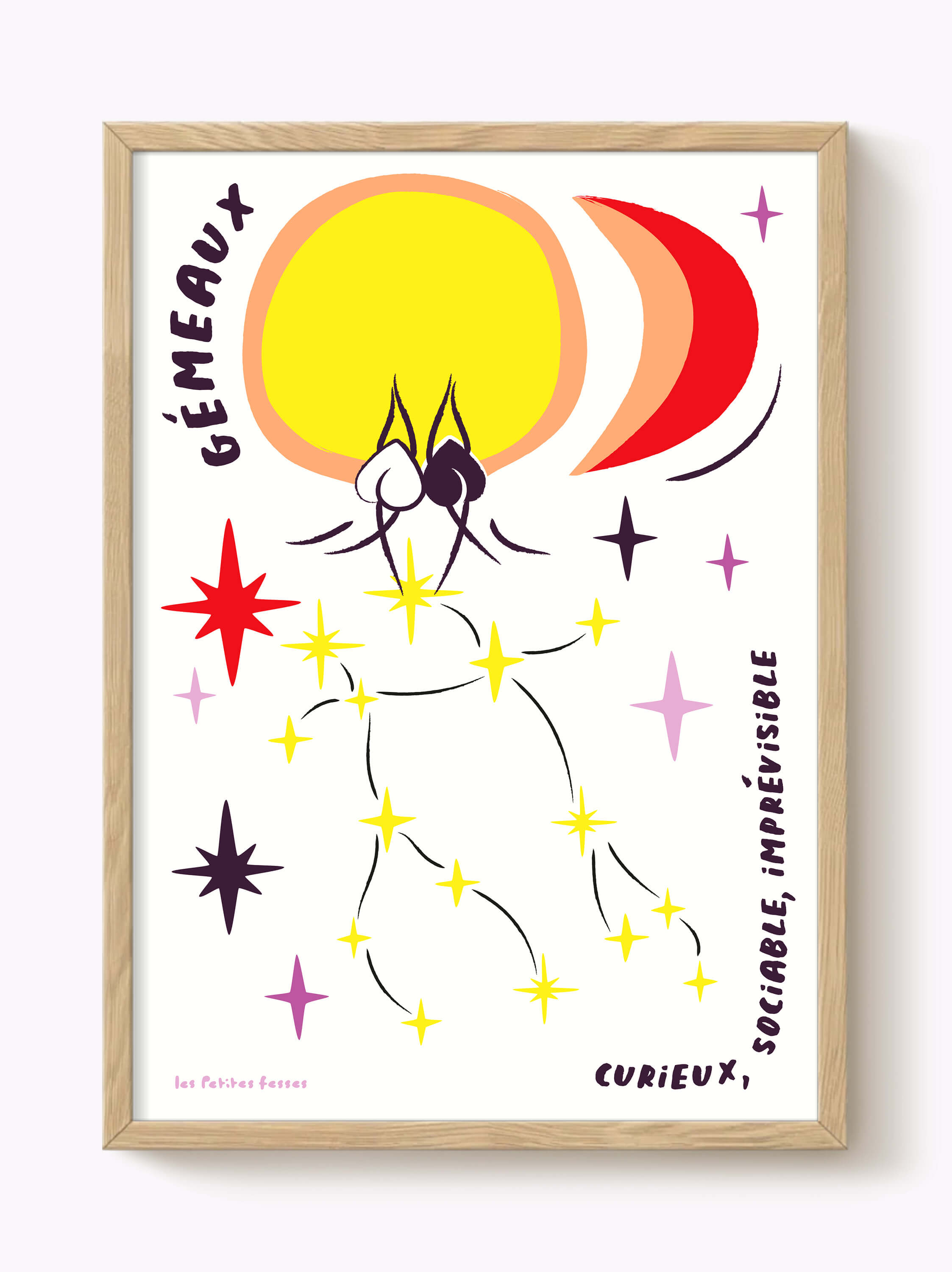 Affiche signe astrologique Gémeaux