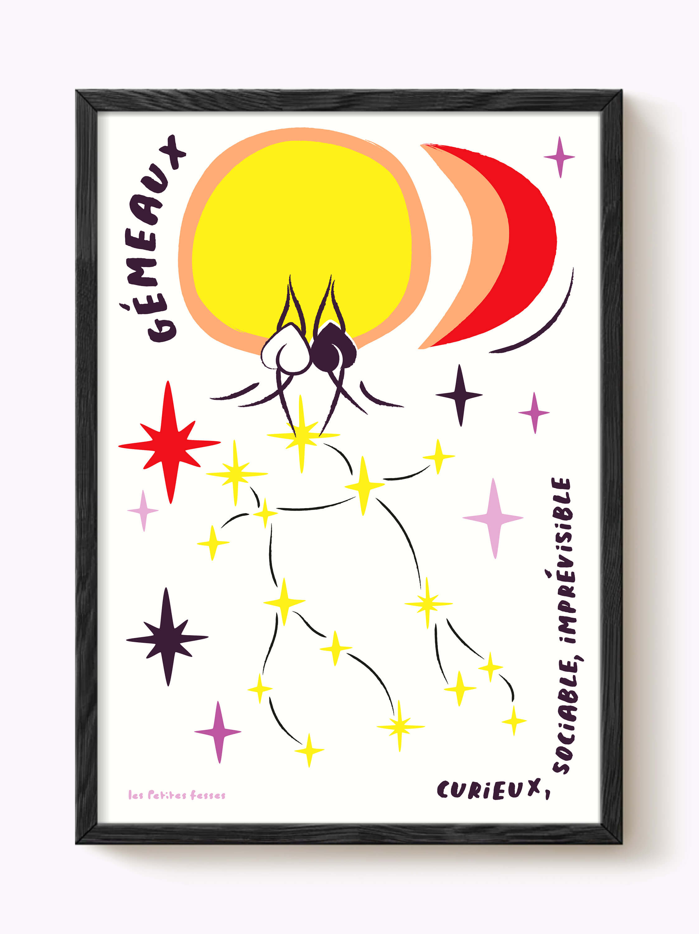 Affiche signe astrologique Gémeaux