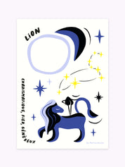 Affiche signe astrologique Lion
