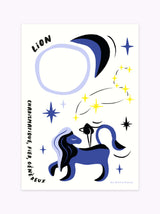 Affiche signe astrologique Lion