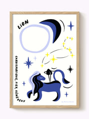 Affiche signe astrologique Lion