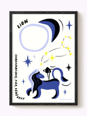 Affiche signe astrologique Lion