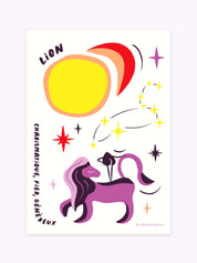 Affiche signe astrologique Lion