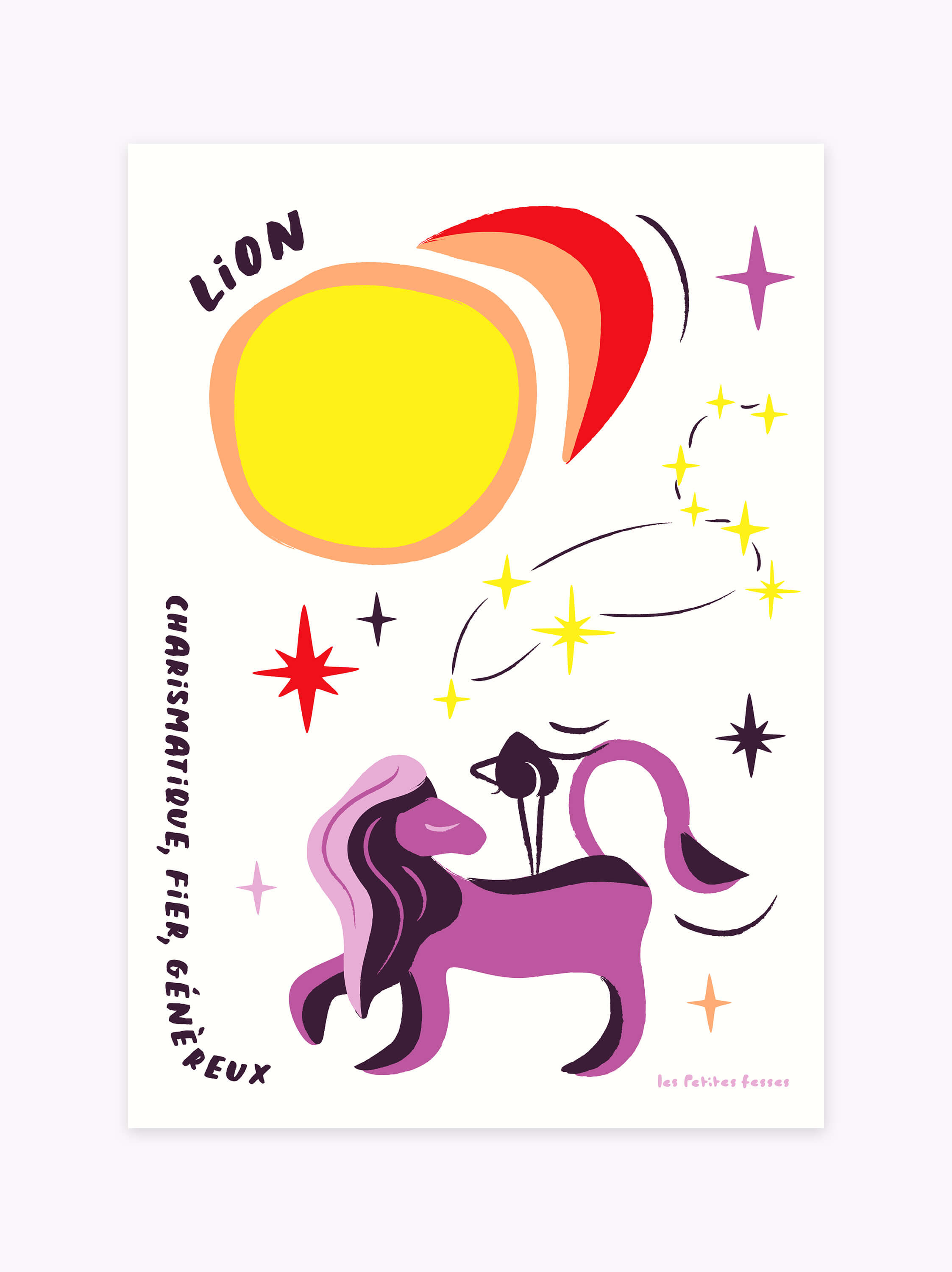 Affiche signe astrologique Lion
