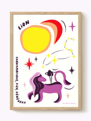 Affiche signe astrologique Lion