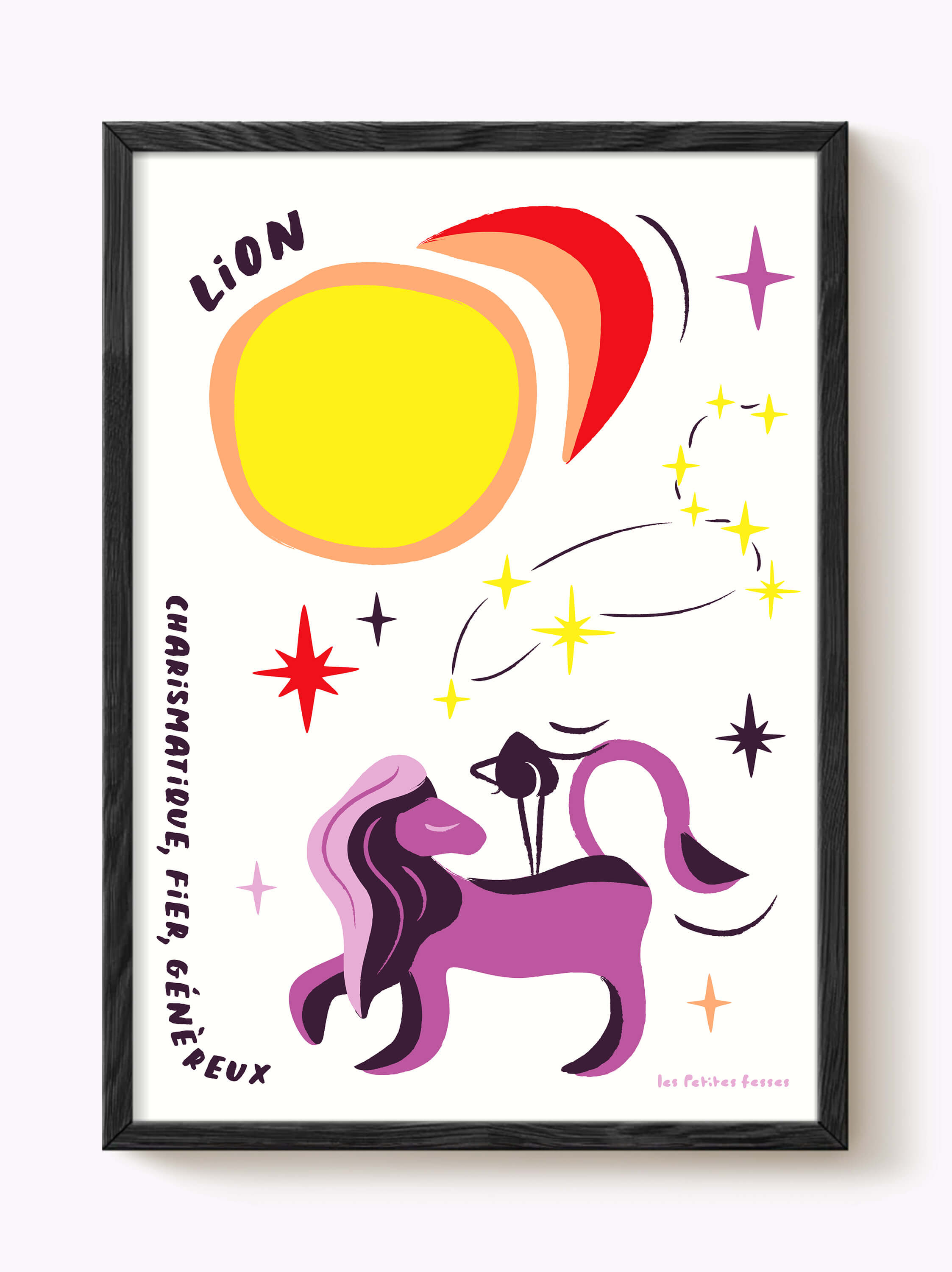 Affiche signe astrologique Lion