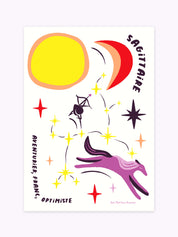 Affiche signe astrologique Sagittaire