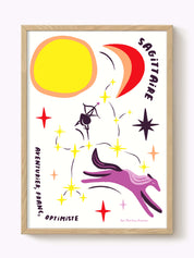 Affiche signe astrologique Sagittaire