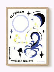 Affiche signe astrologique Scorpion