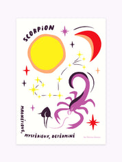 Affiche signe astrologique Scorpion