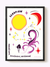 Affiche signe astrologique Scorpion