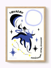 Affiche signe astrologique Taureau