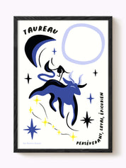 Affiche signe astrologique Taureau