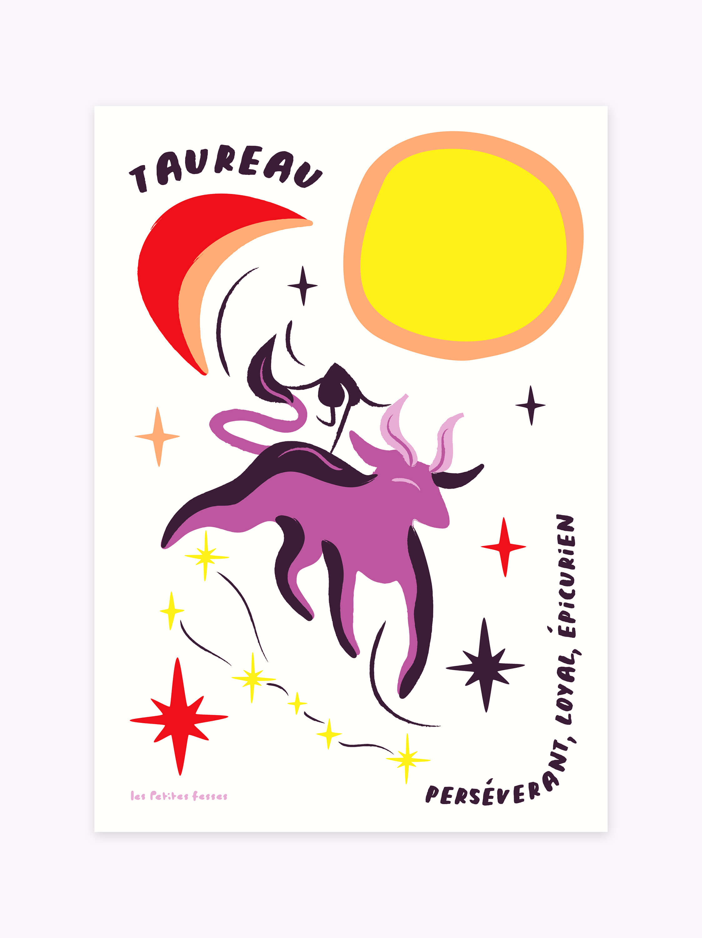 Affiche signe astrologique Taureau