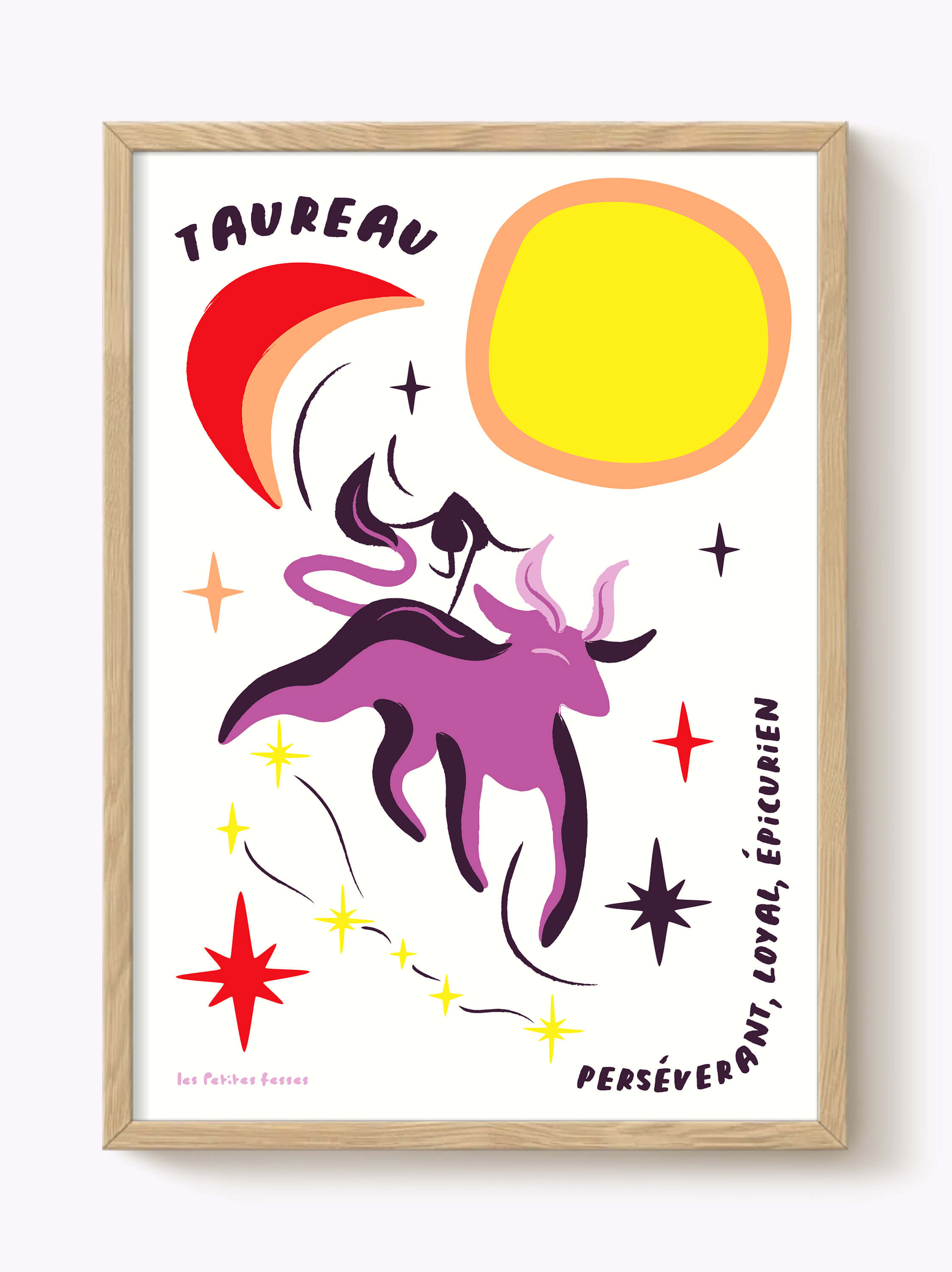 Affiche signe astrologique Taureau