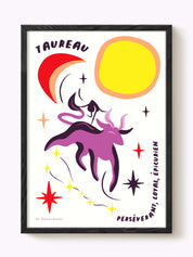 Affiche signe astrologique Taureau
