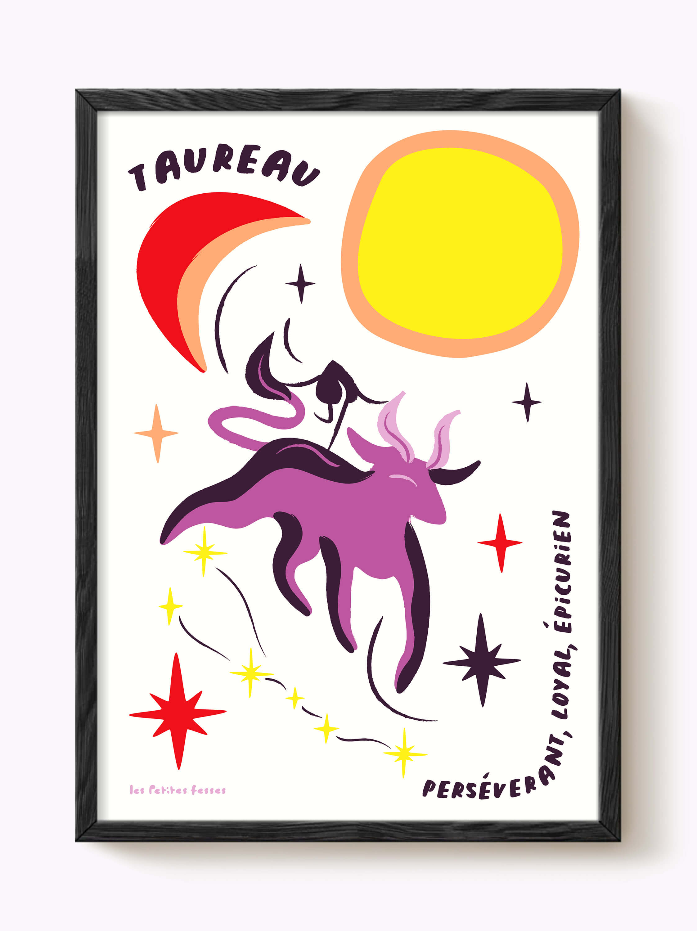 Affiche signe astrologique Taureau