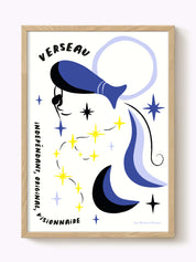 Affiche signe astrologique Verseau