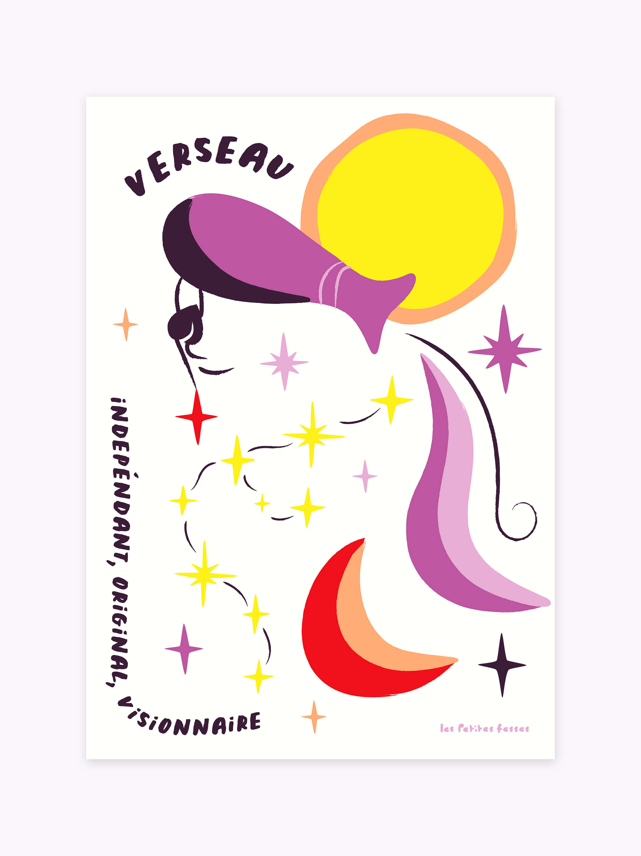 Affiche signe astrologique Verseau