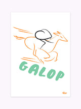 Affiche Equitation Au galop