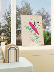 affiche-sport-surf-take-off-humour