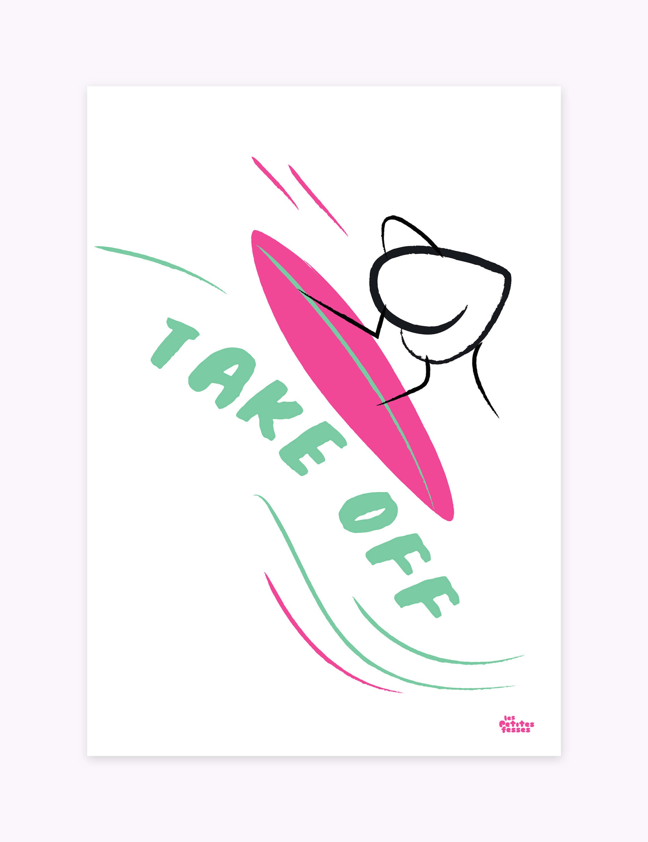 affiche-sport-surf-take-off-humour