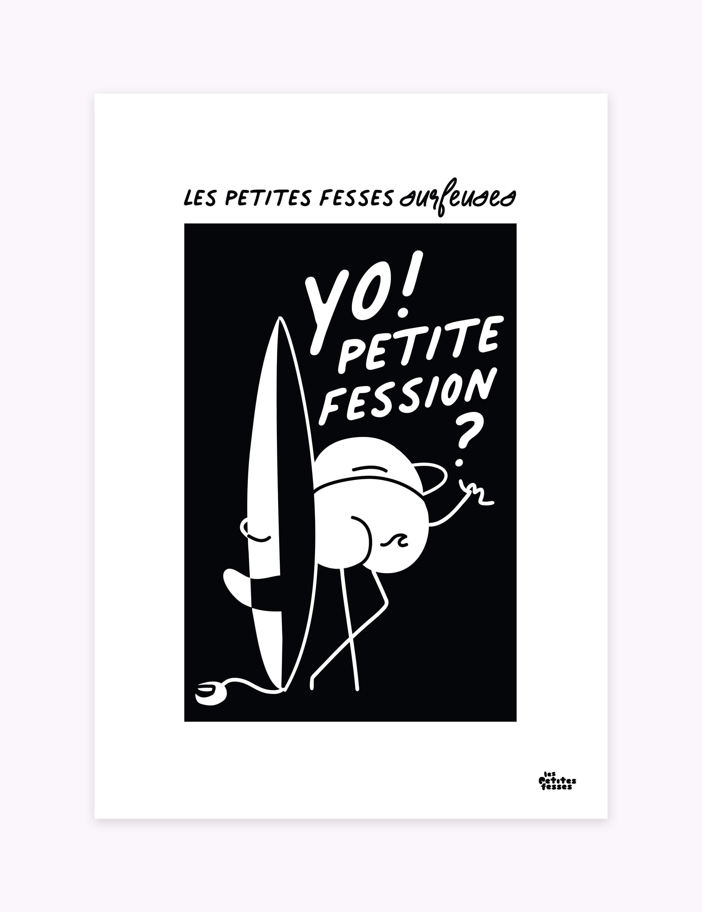 affiche-humoristique-noir-et-blanc-planche-de-surf-en-situation