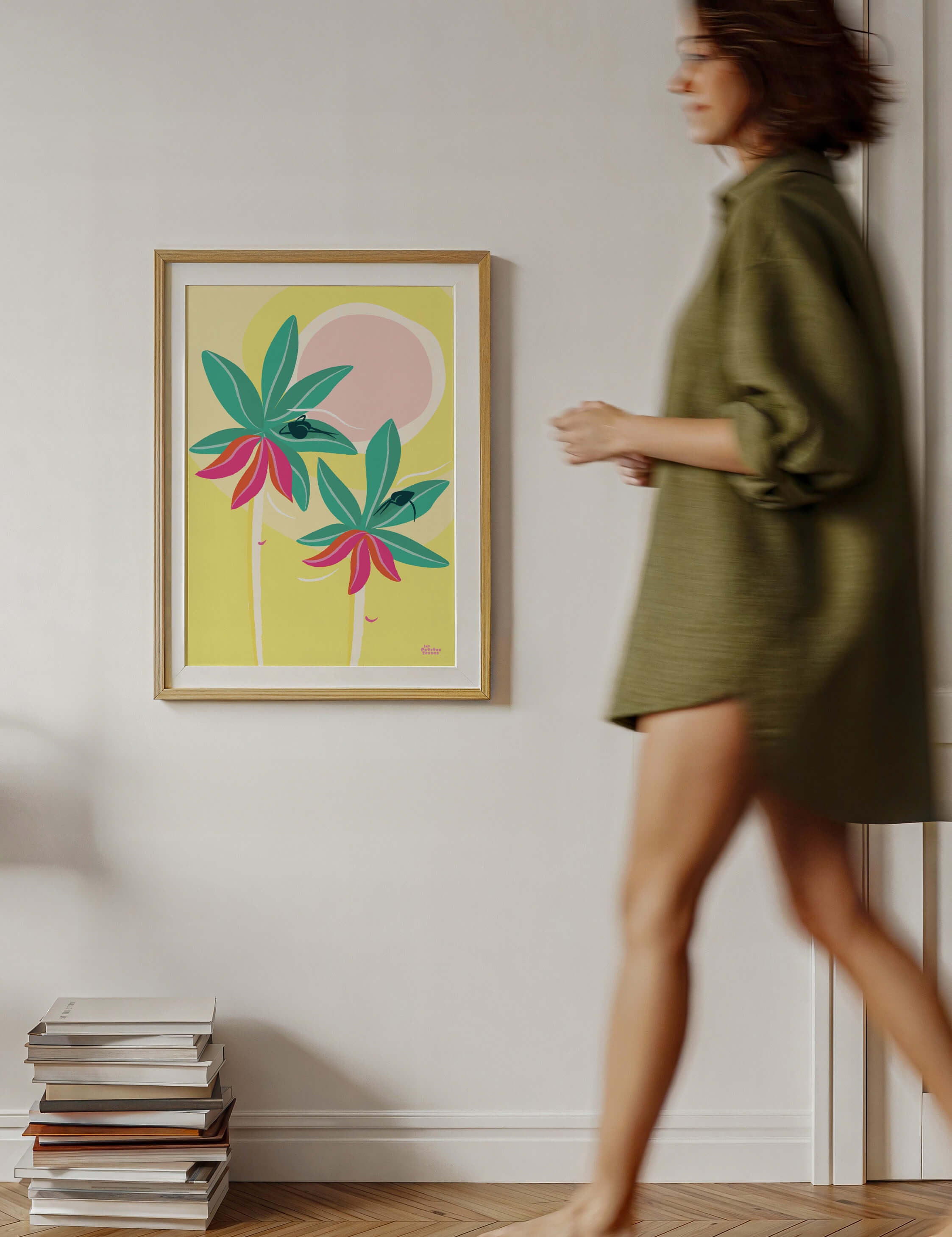 affiche-colorée-tropicale-palmiers