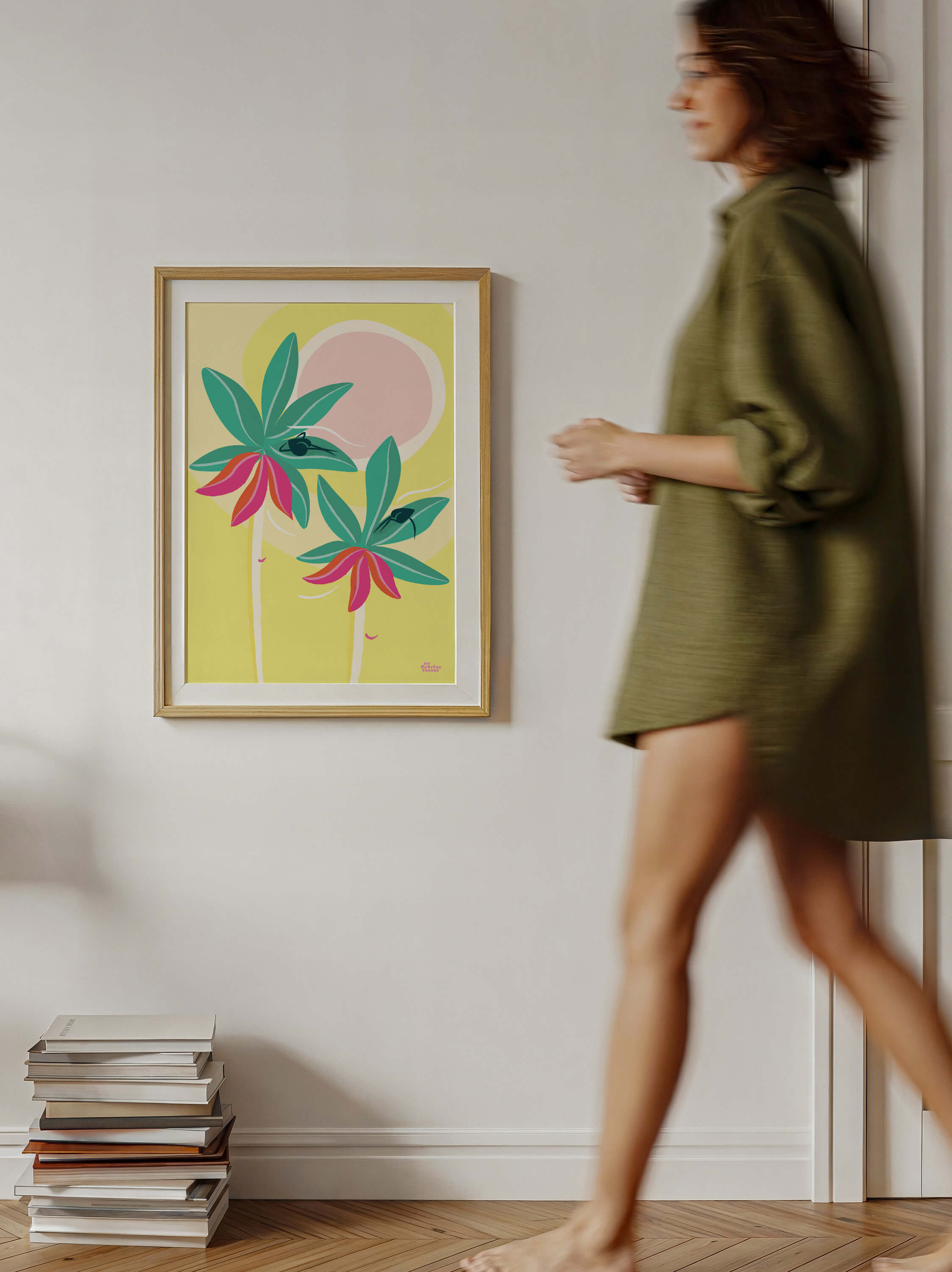 affiche-colorée-tropicale-palmiers