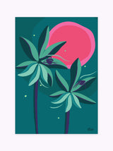 Affiche tropicale • Sieste dans les palmiers