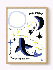 Affiche signe astrologique Poisson
