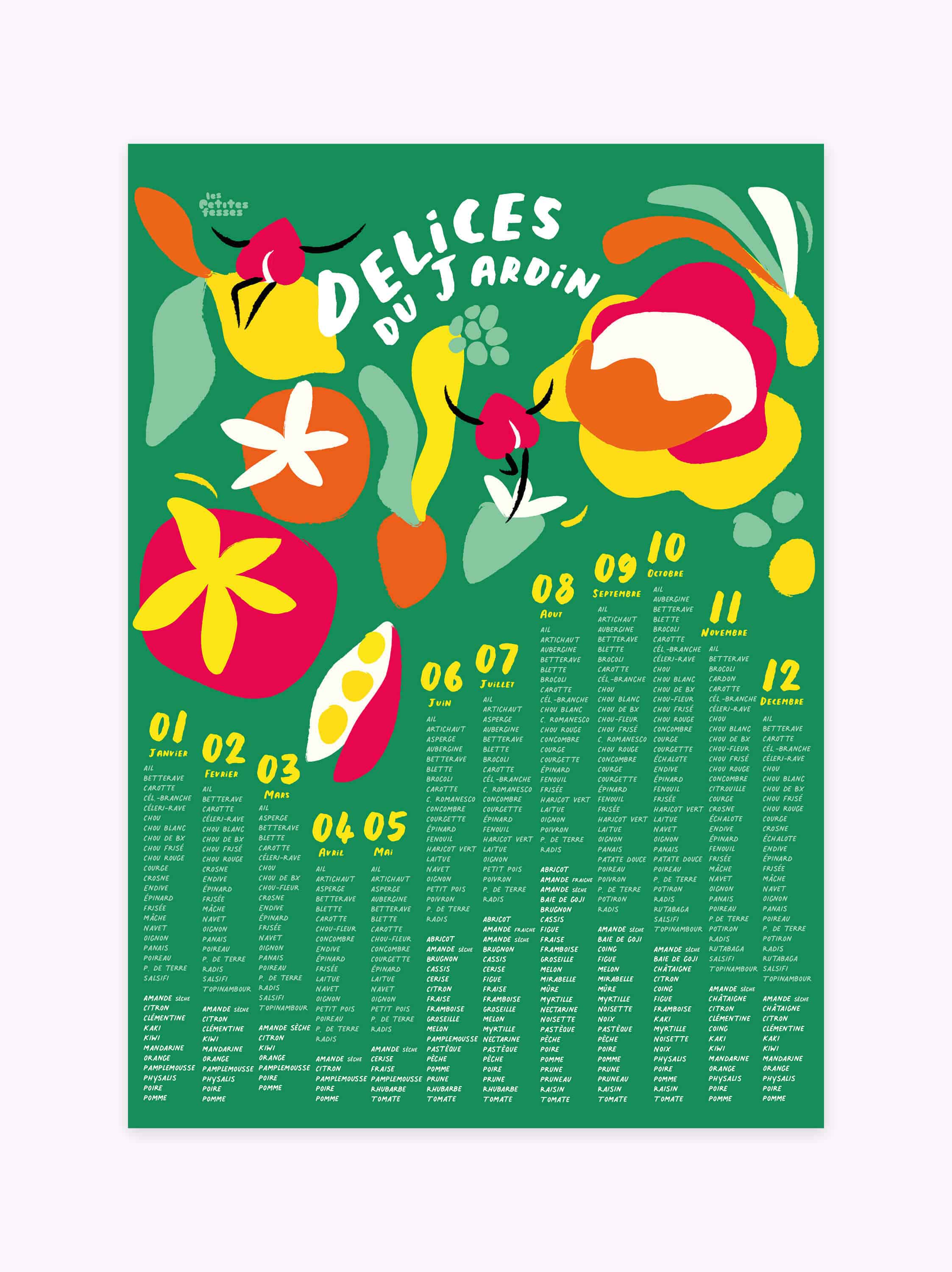 Affiche Calendrier Délices du jardin