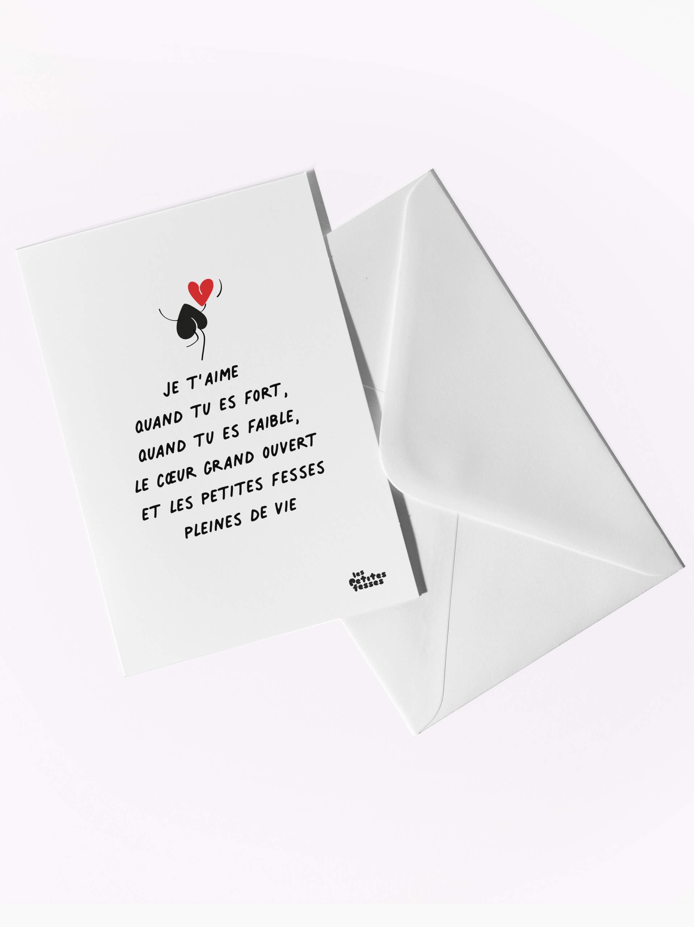 Carte postale Je t'aime quand tu es fort