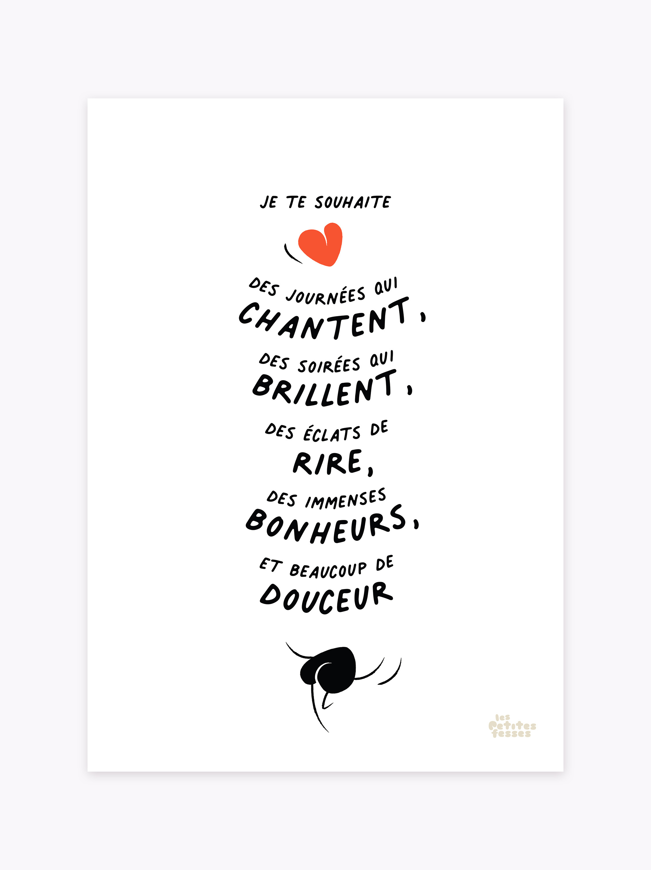 Affiche à personnaliser Je te souhaite