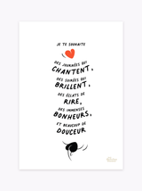 Affiche à personnaliser Je te souhaite