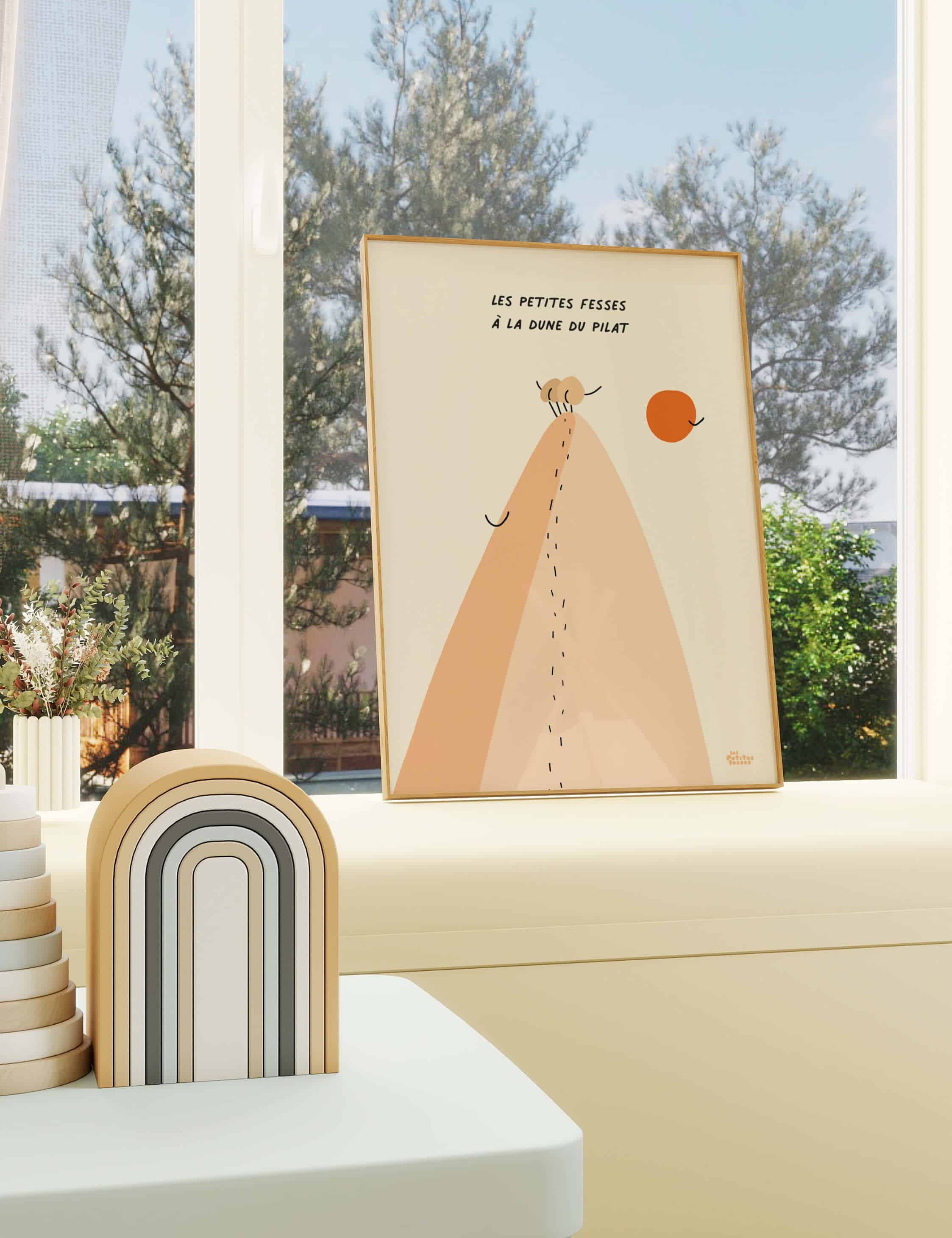 affiche-dune-du-pilat-bassin-arcachon-coucher-de-soleil